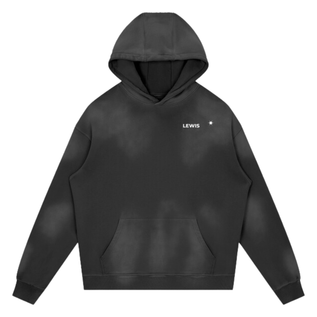 Evil Love Streetwear Unisex Ombre Washed Effect Hoodie